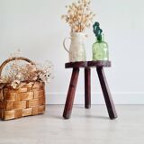 Wooden tripod stool - brutalist chalet look