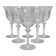 Six Saint-Louis Tommy cut crystal water glasses, height 18.3 cm.
