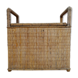 Wicker chest basket