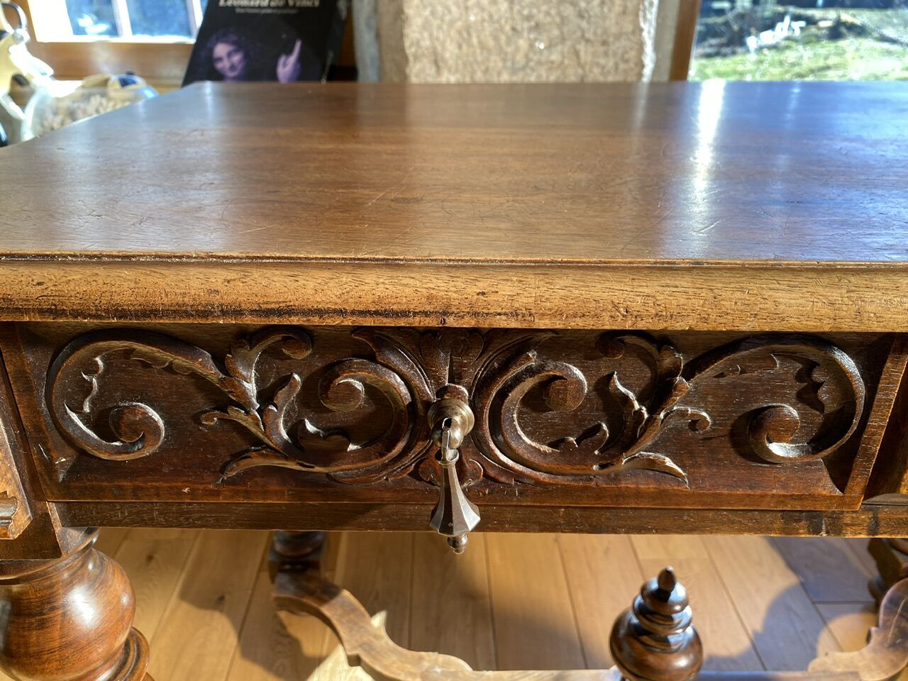 Louis XVIII style table, late 19th century