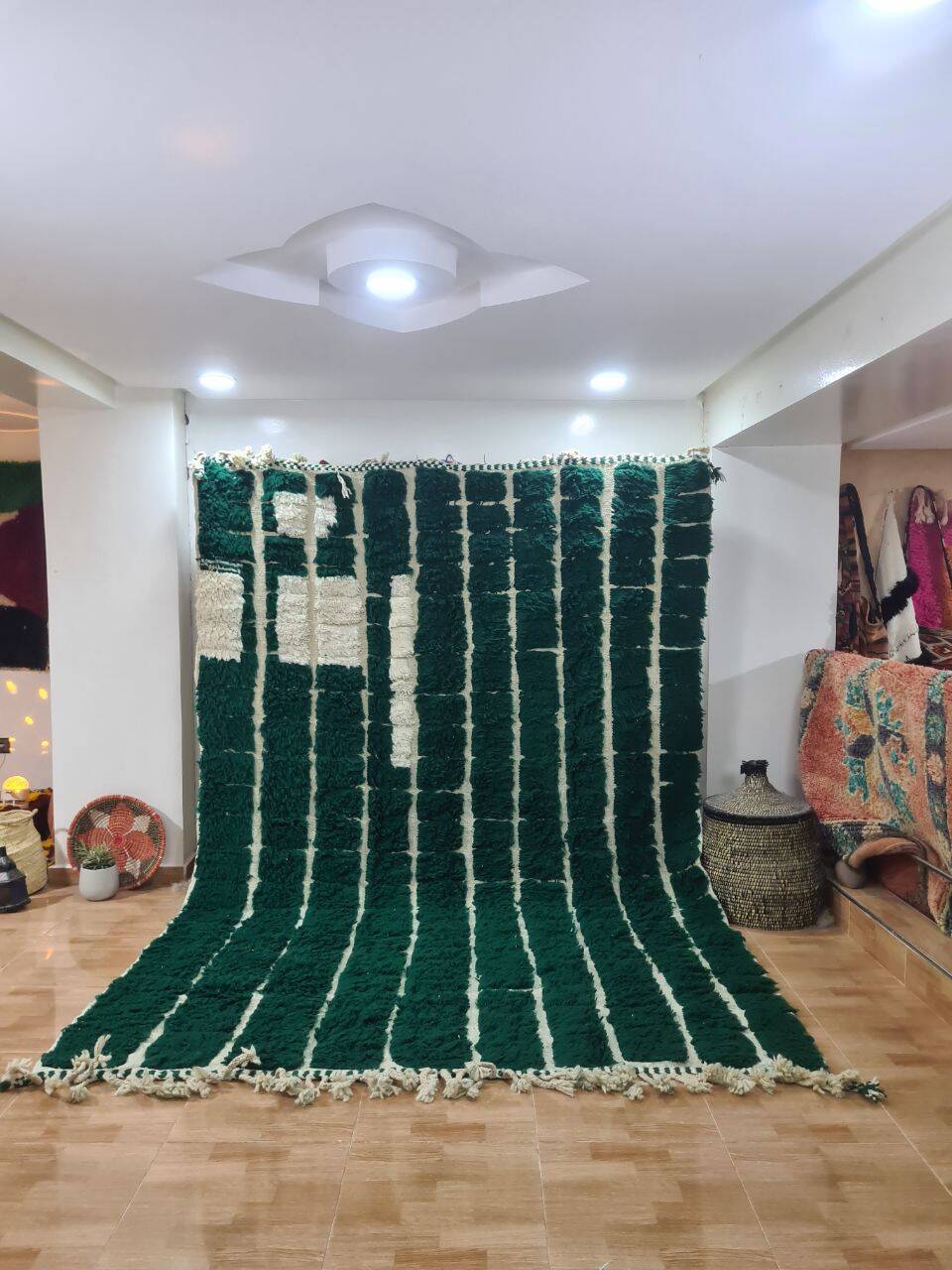 Handmade wool Berber rug 300X200 cm