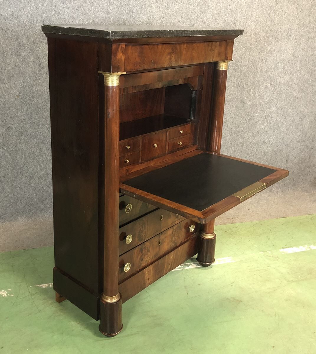 Mahogany empire writing desk 19th century
