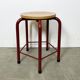 Tabouret d'école industriel vintage, années 1970