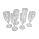 6 champagne glasses