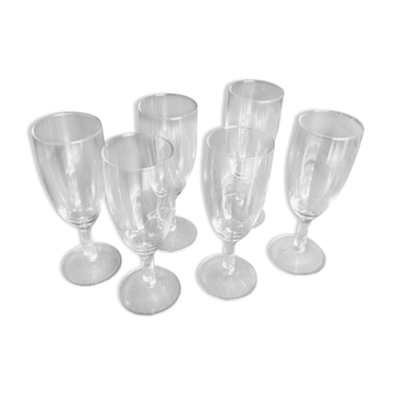 6 champagne glasses