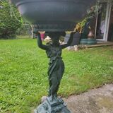 Cast iron caryatid fountain