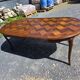 Extendable table in Louis XV style in oak (2 extensions)