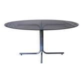 1970s glass and chrome table