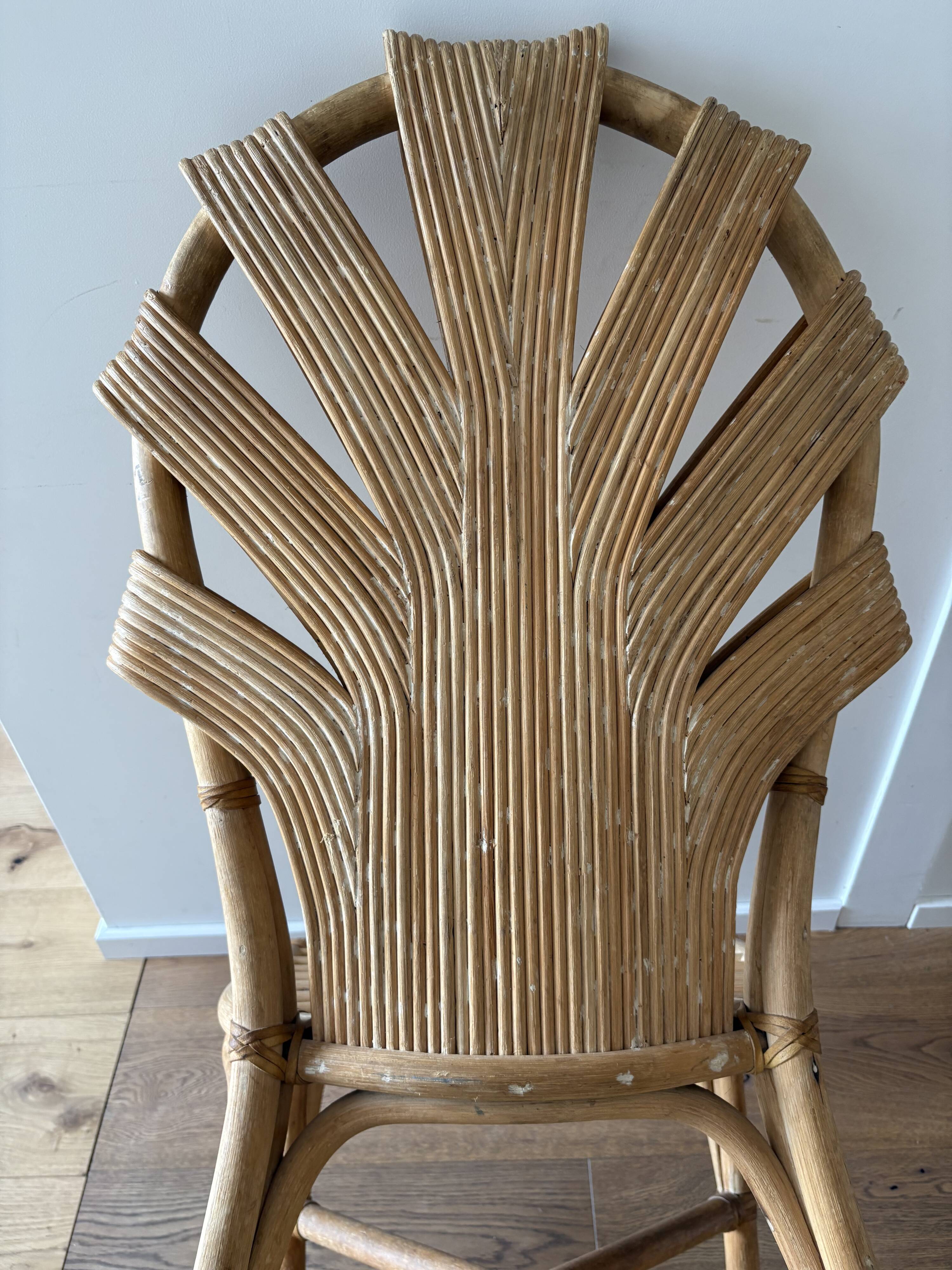 Vintage Palm Beach style rattan chair