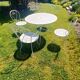 White wrought iron garden furniture