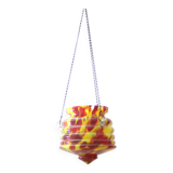 Art deco spatter glass pendant planter, Bohemia 1930s.