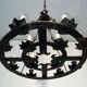 Wrought Iron Chandelier, 12 Lights, Gothic Style, French Work, circa 1