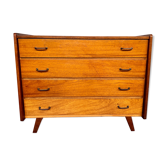 Commode vintage pieds compas 1960 teck