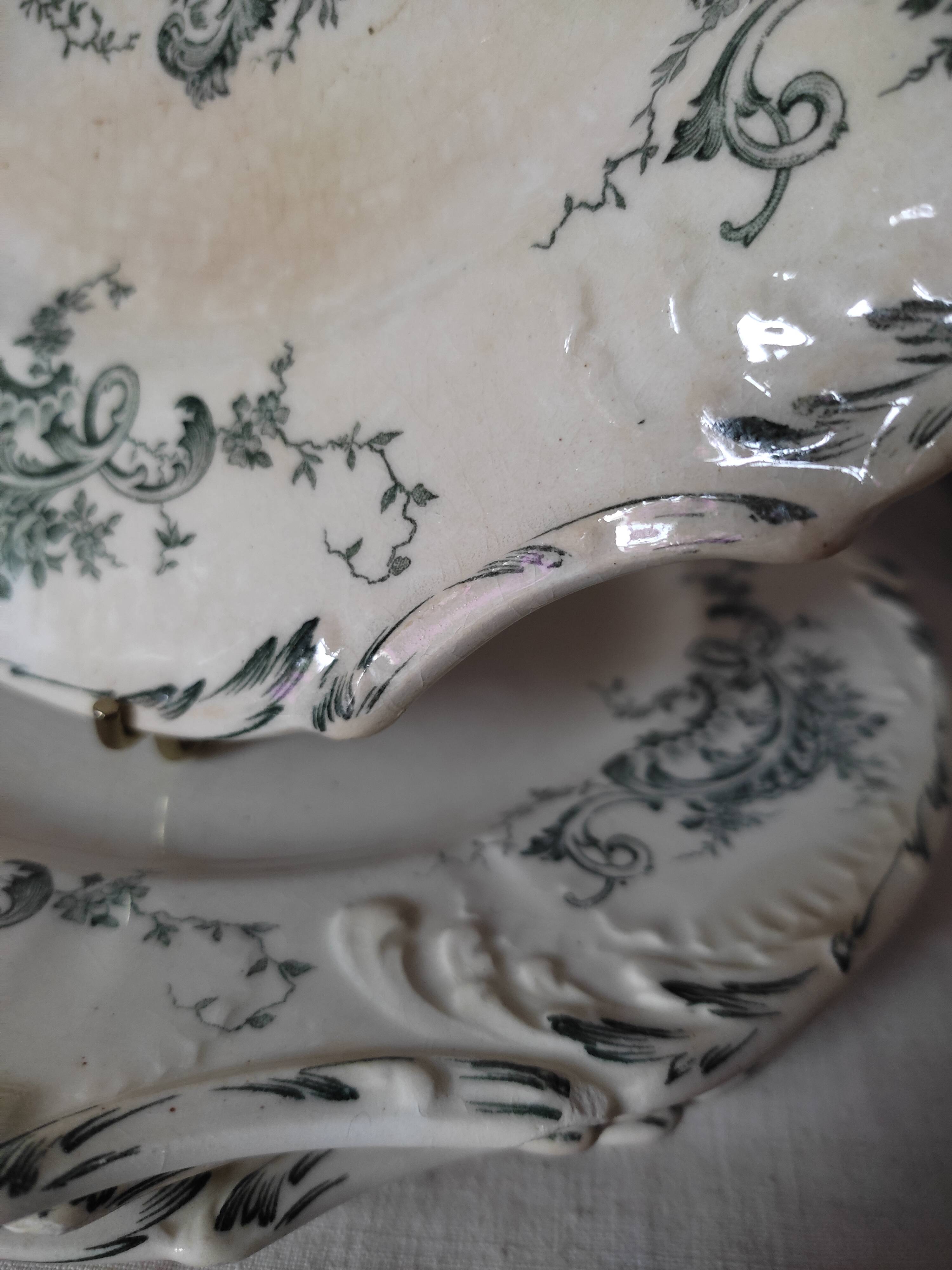 4 plates at the end of 1800 by Gien