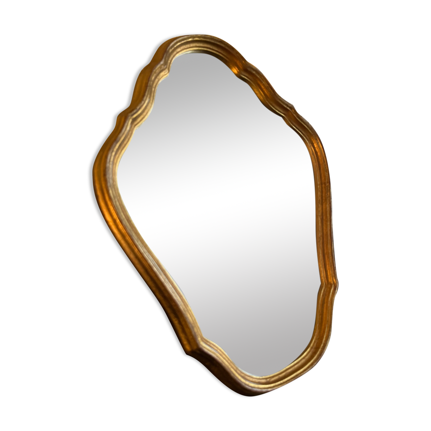 Gilded wooden table mirror