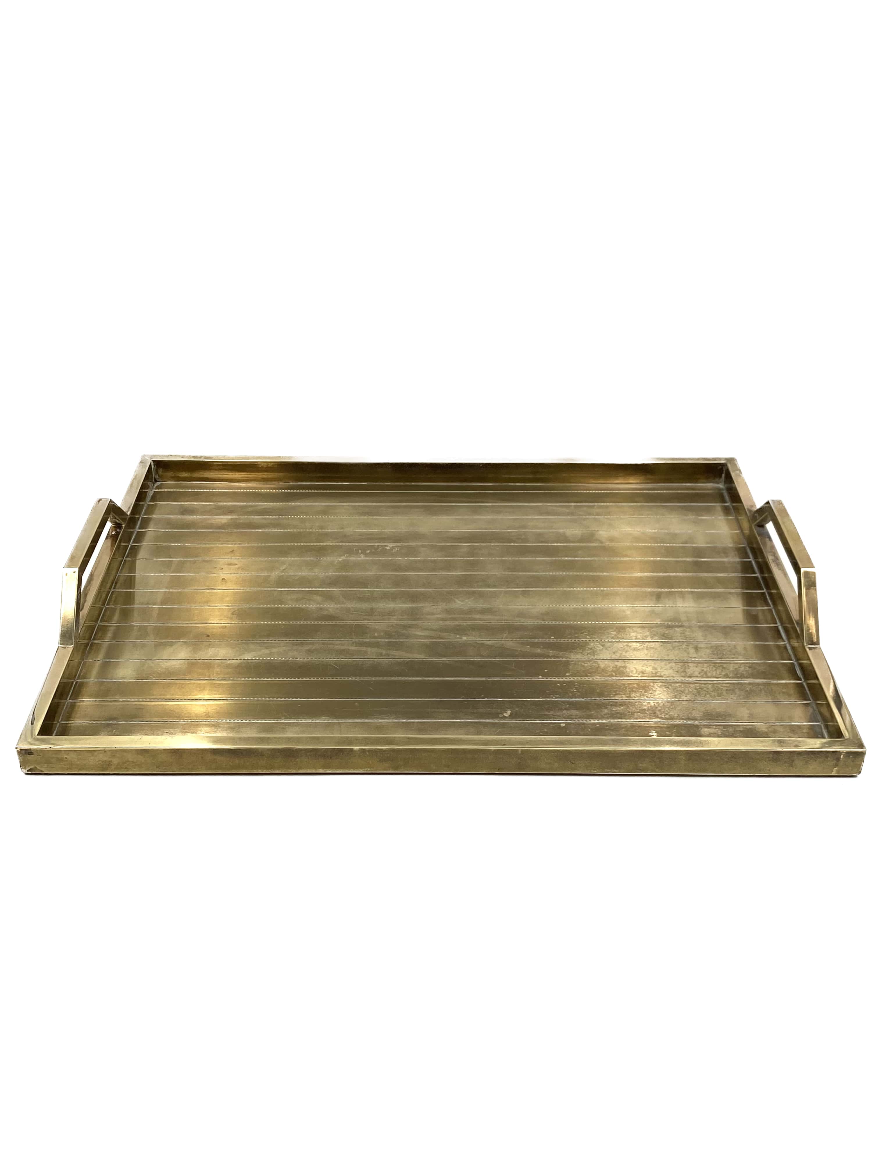 Hollywood regency brass tray, Italy 1970s