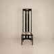 High Ingram chair by Charles R. Mackintosh for Alivar with Fornasetti fabric