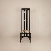 High Ingram chair by Charles R. Mackintosh for Alivar with Fornasetti fabric