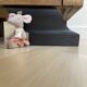 black Art Deco bedside table