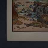 Lithograph by Henri Rivière The Aspects of Nature - The Sea