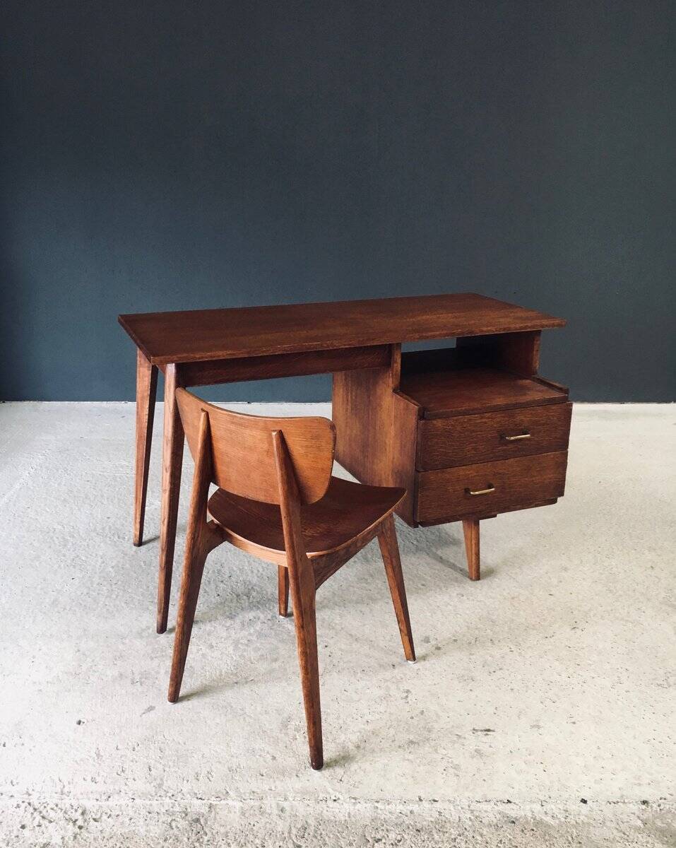 Modernist Reconstruction Writing Desk, France, 1950s