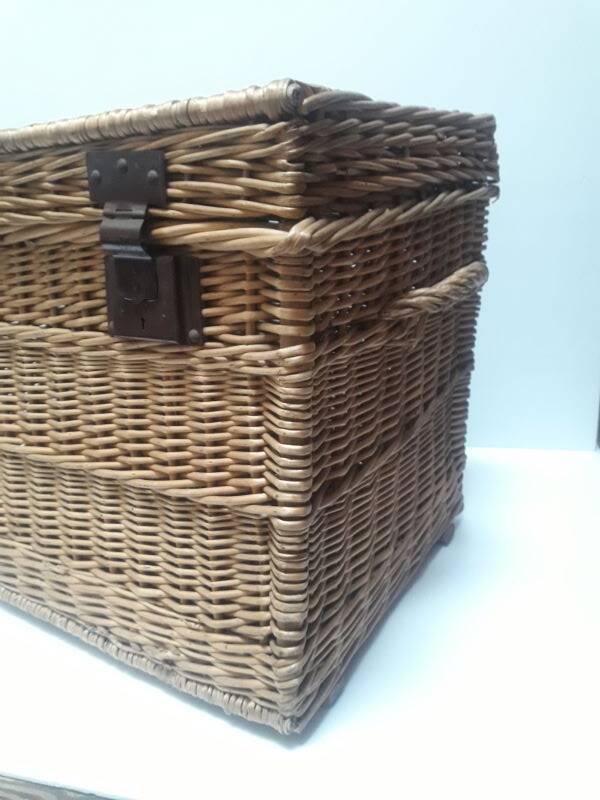 Wicker trunk L75xH53xD48 vintage