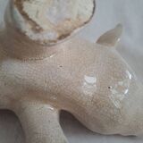 Statue. Cracked ceramic pig.