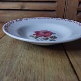 Plate Hollow Style décor Badonviller Old Red Flower dp 112144