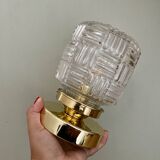 Vintage glass globe table lamp