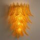 Italian Contemporary Amber "Felci" Murano Glass Wall Light