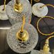 Trio de suspensions en verre brouillé