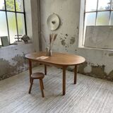 70s oval pine table from Les Arcs