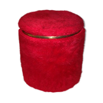 Red Ottoman, vintage 70s