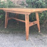 Vintage table from the Reconstruction period of Rene Gabriel in beech.