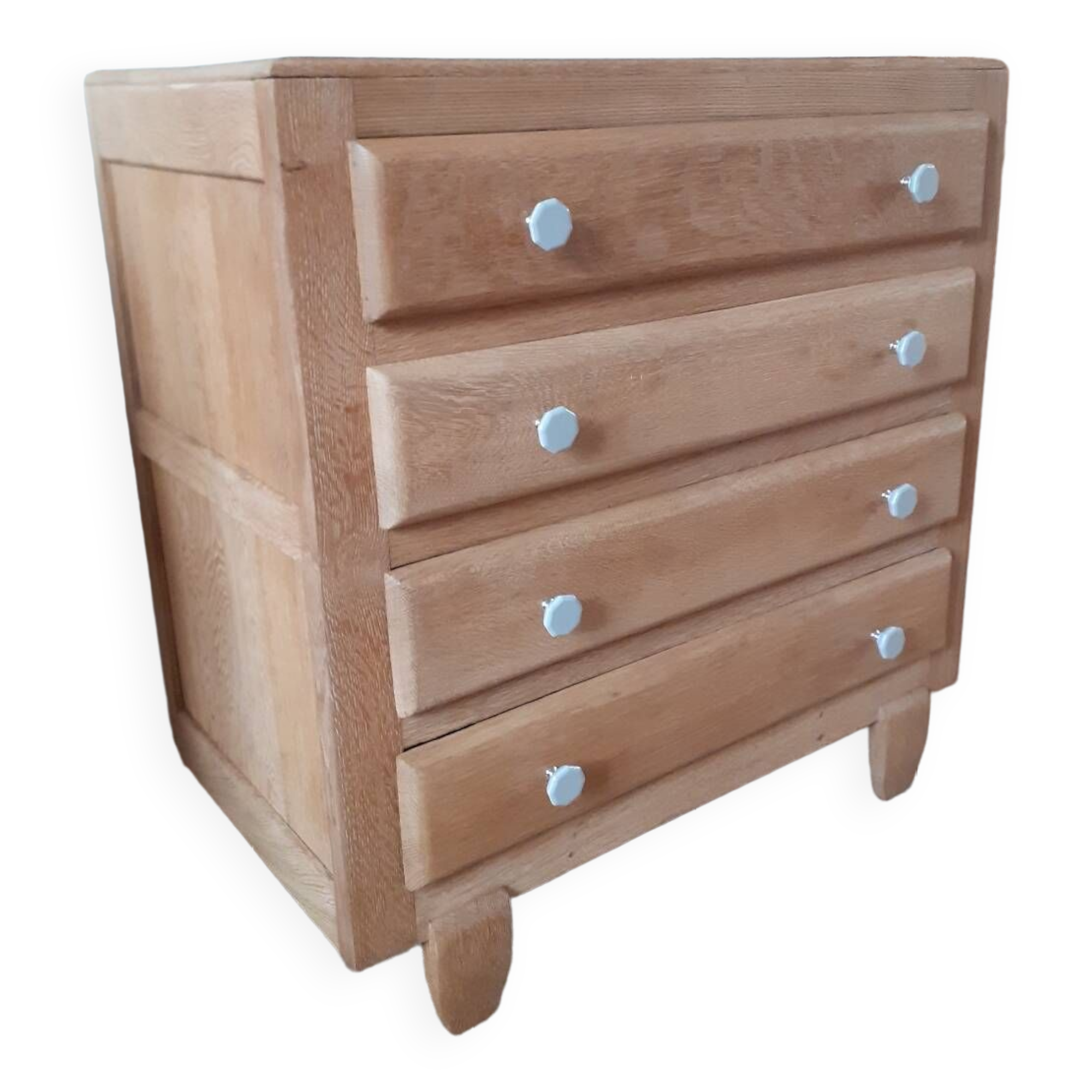 Fifties solid oak chest of drawers