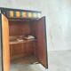Antique Parisian wardrobe with graphic stripes – H180 cm