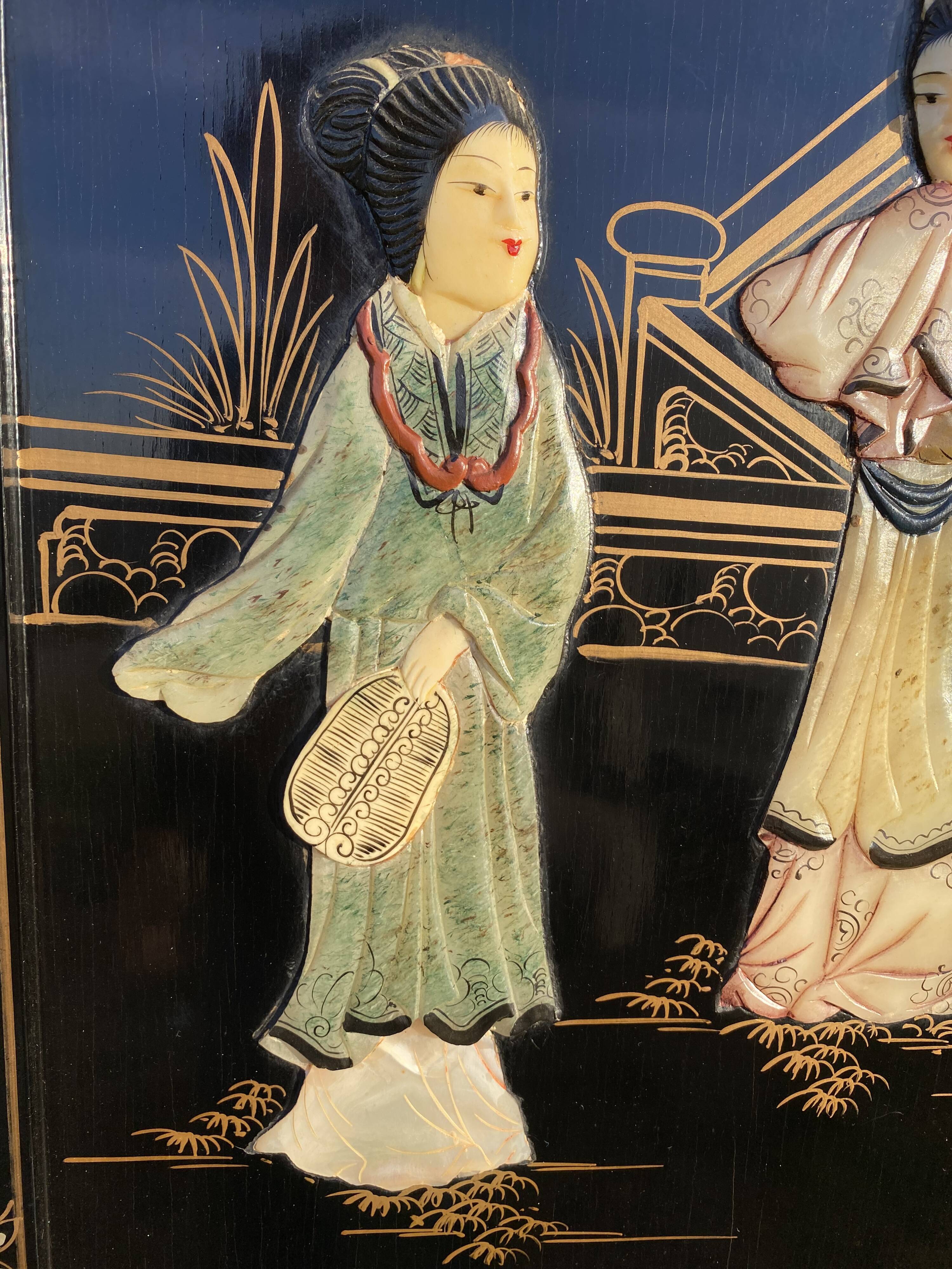 Chinese lacquered panels