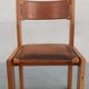 Chaises en orme et cuir, 80's