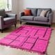 Traditional handmade Moroccan rug with pink patterns, 200x300 cm.