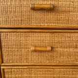 Vintage rattan chest of drawers