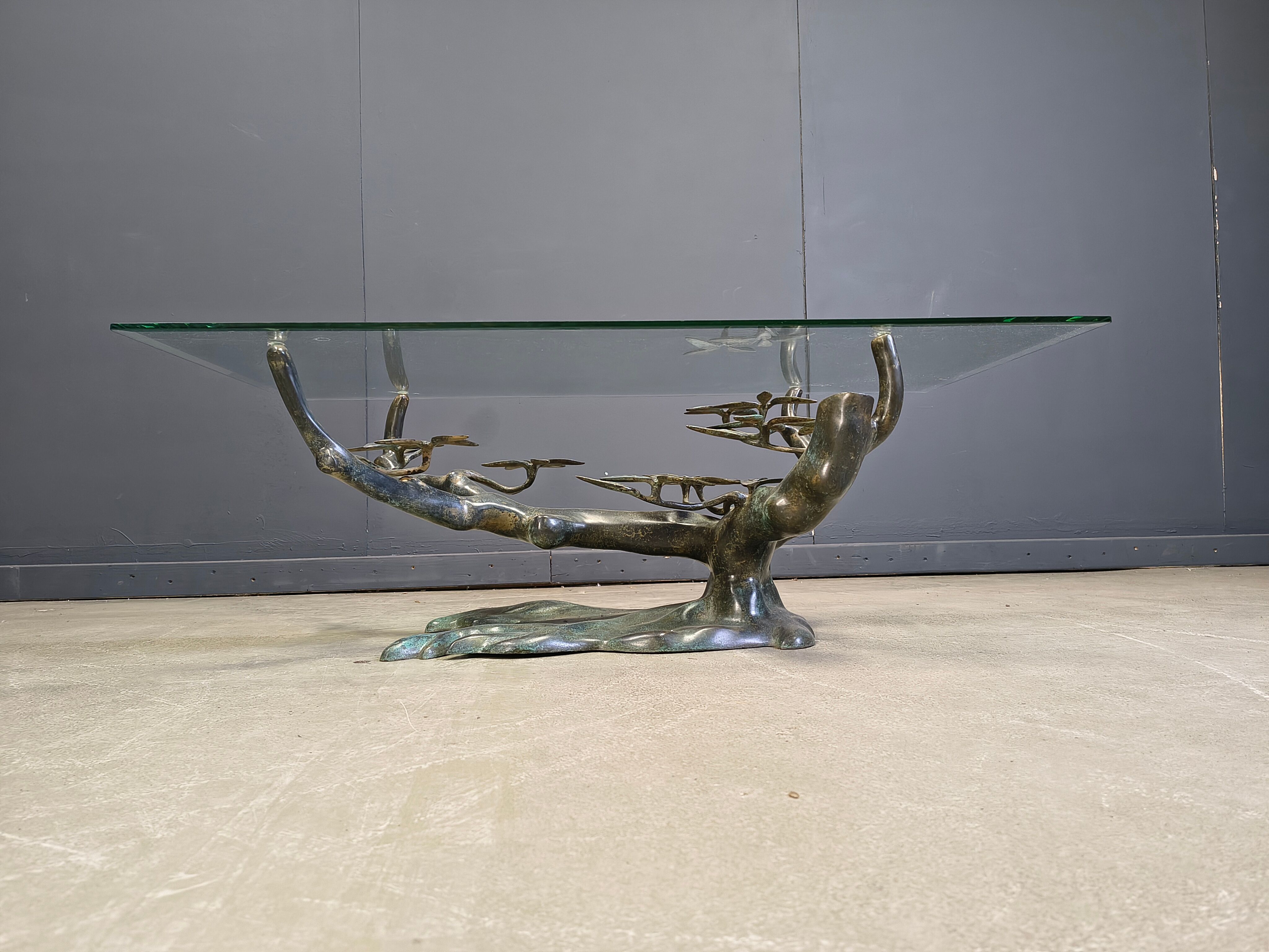 Vintage bonsai coffee table by Willy Daro, 1970s
