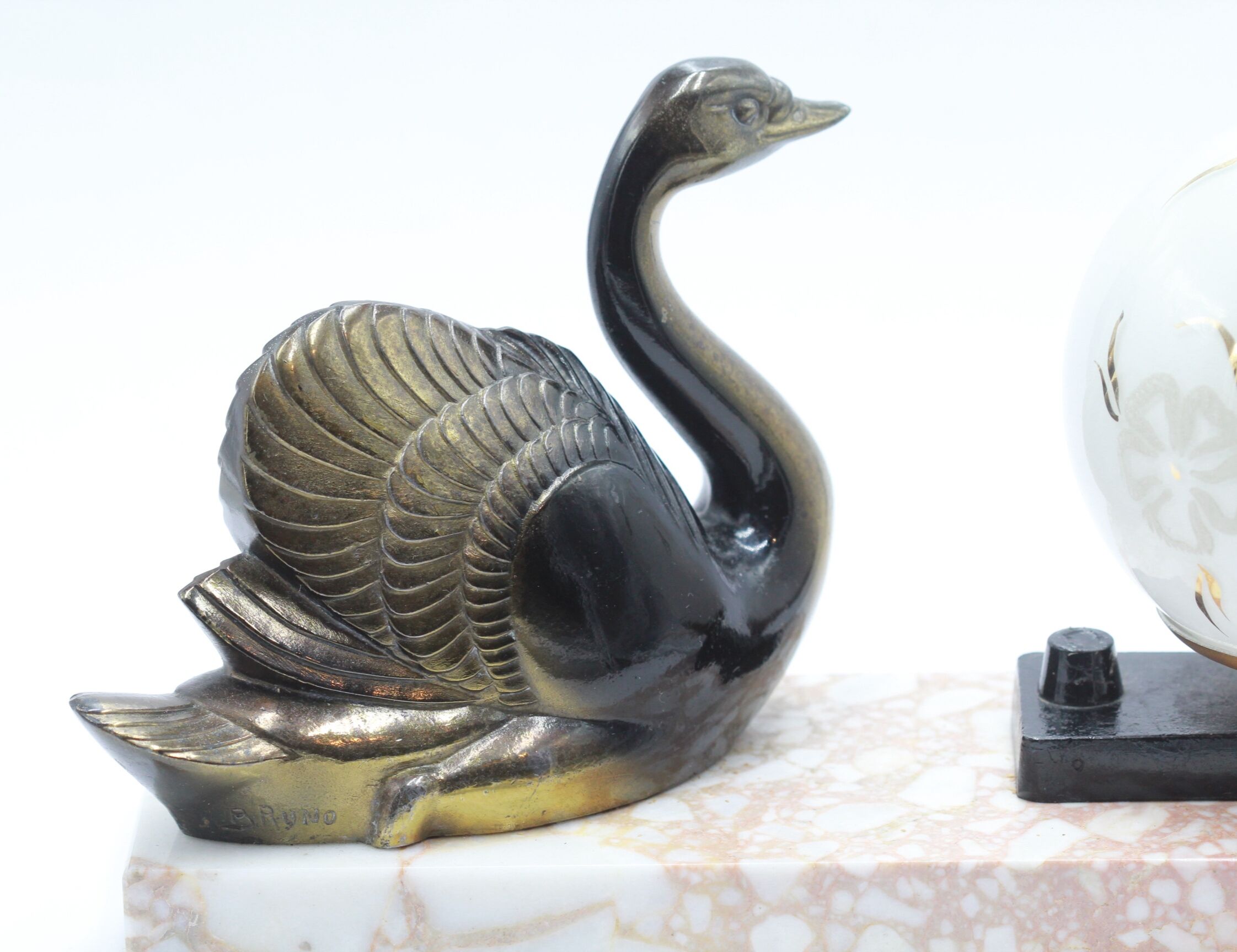 Lampe art deco cygne