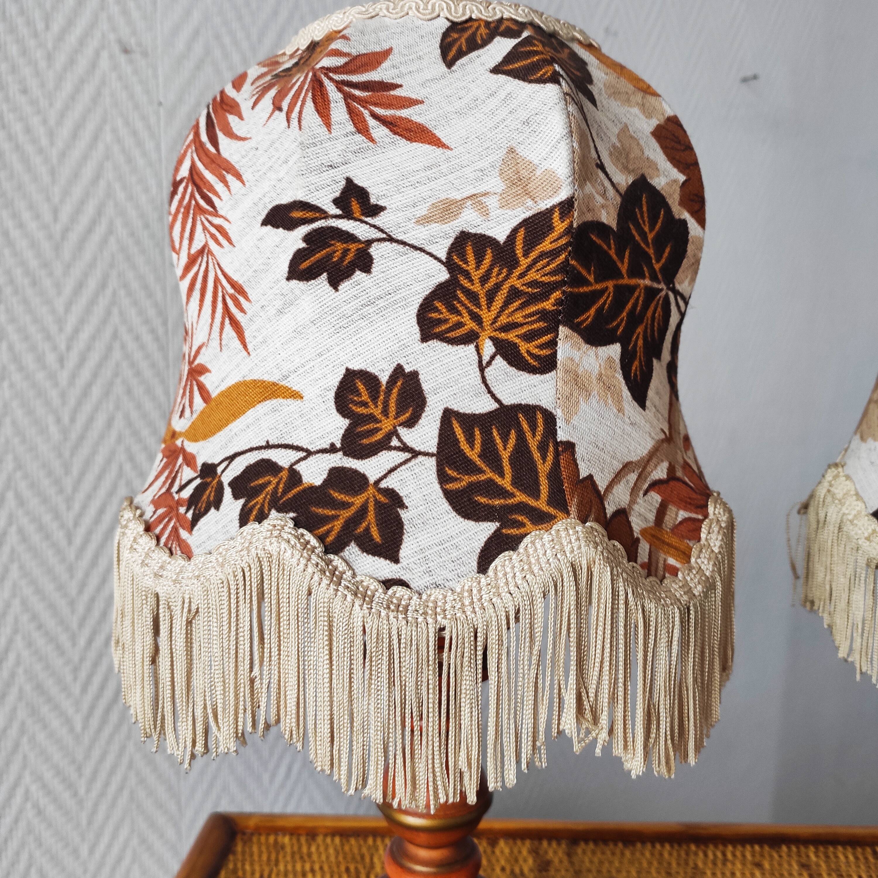 Paire de lampes vintage bois tourné