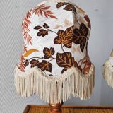 Paire de lampes vintage bois tourné