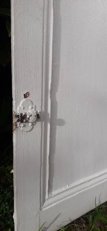 Small cupboard door 61.5x63.5cm old hardware