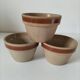 Lot de 3 mini jarres vintage en grès – Gien