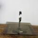 Smoked glass tray and chrome made in France