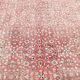 Red & Navy Blue Floral Vintage Persian Rug