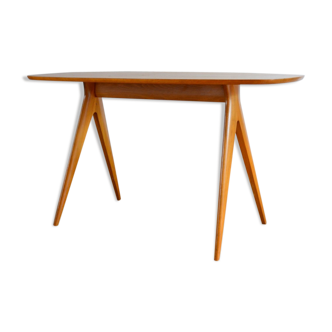 Table basse pieds compas années 50 / 60 vintage