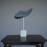 Abstract Organic Sculpture in polished Grey Stone, 1980s